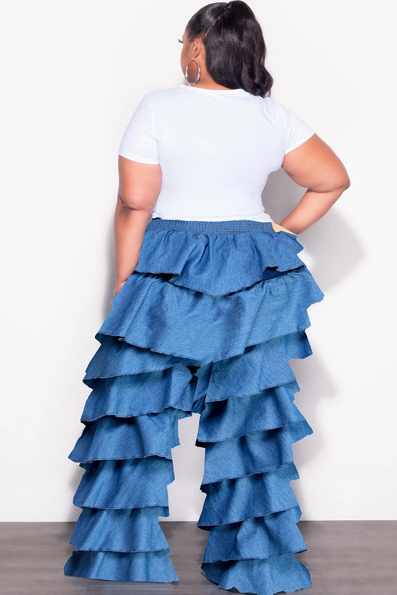 Final Sale Plus Size Twist Cropped T-Shirt in White (Top Only) Perfect Pair