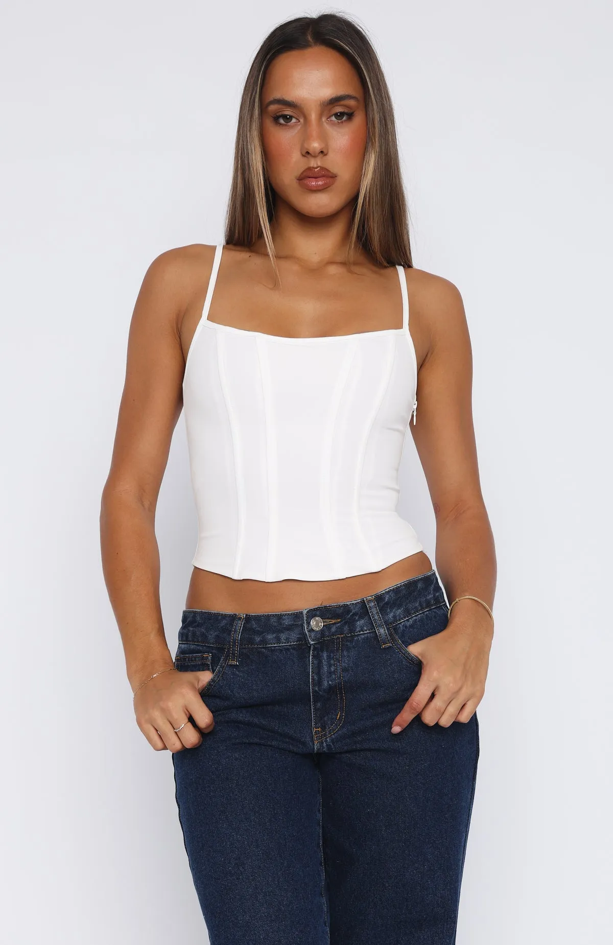 Jealousy Bustier White WaterResistantCoating Adaptive Fit Technology
