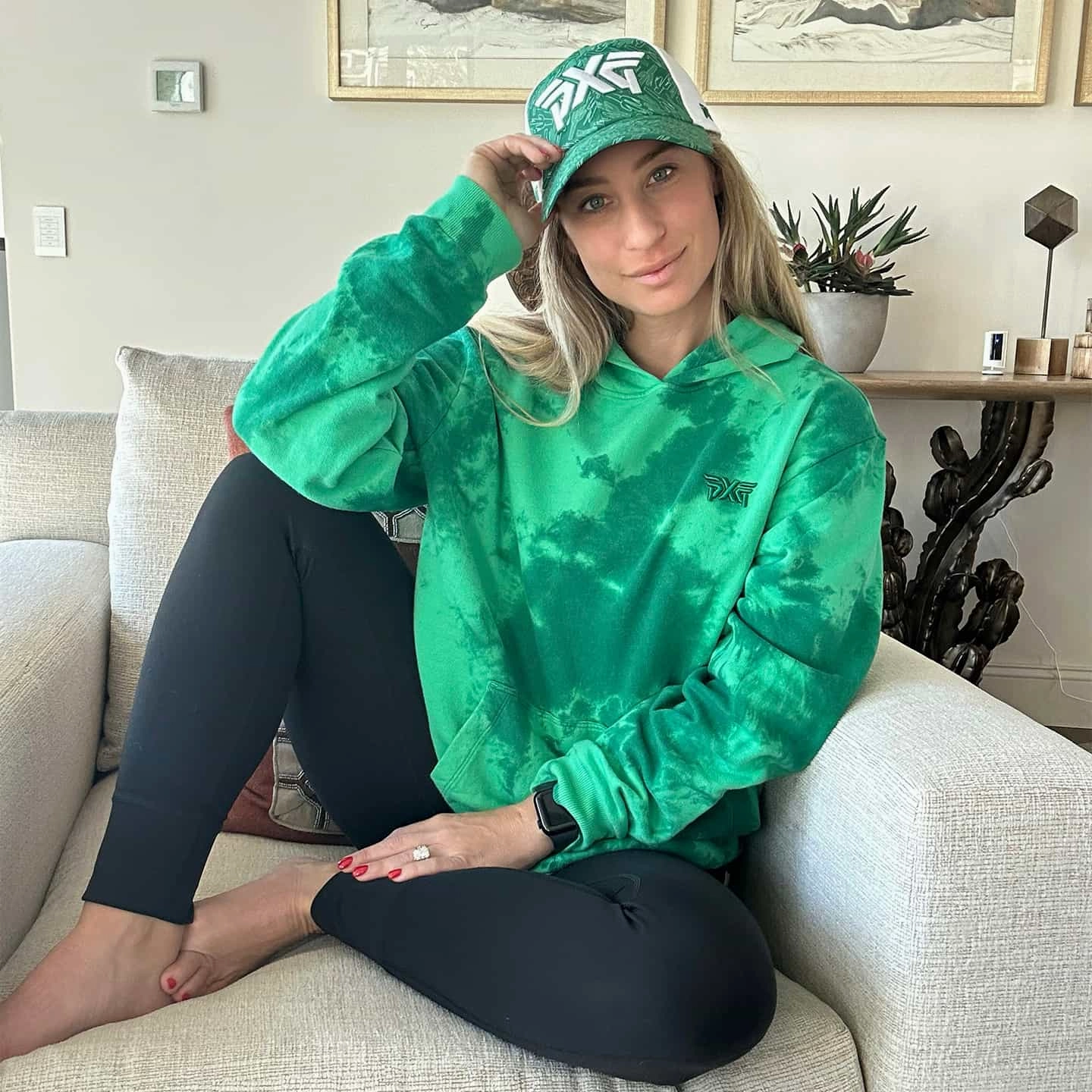 Unisex Tie-Dye Home Course Hoodie Secure Chest Pocket