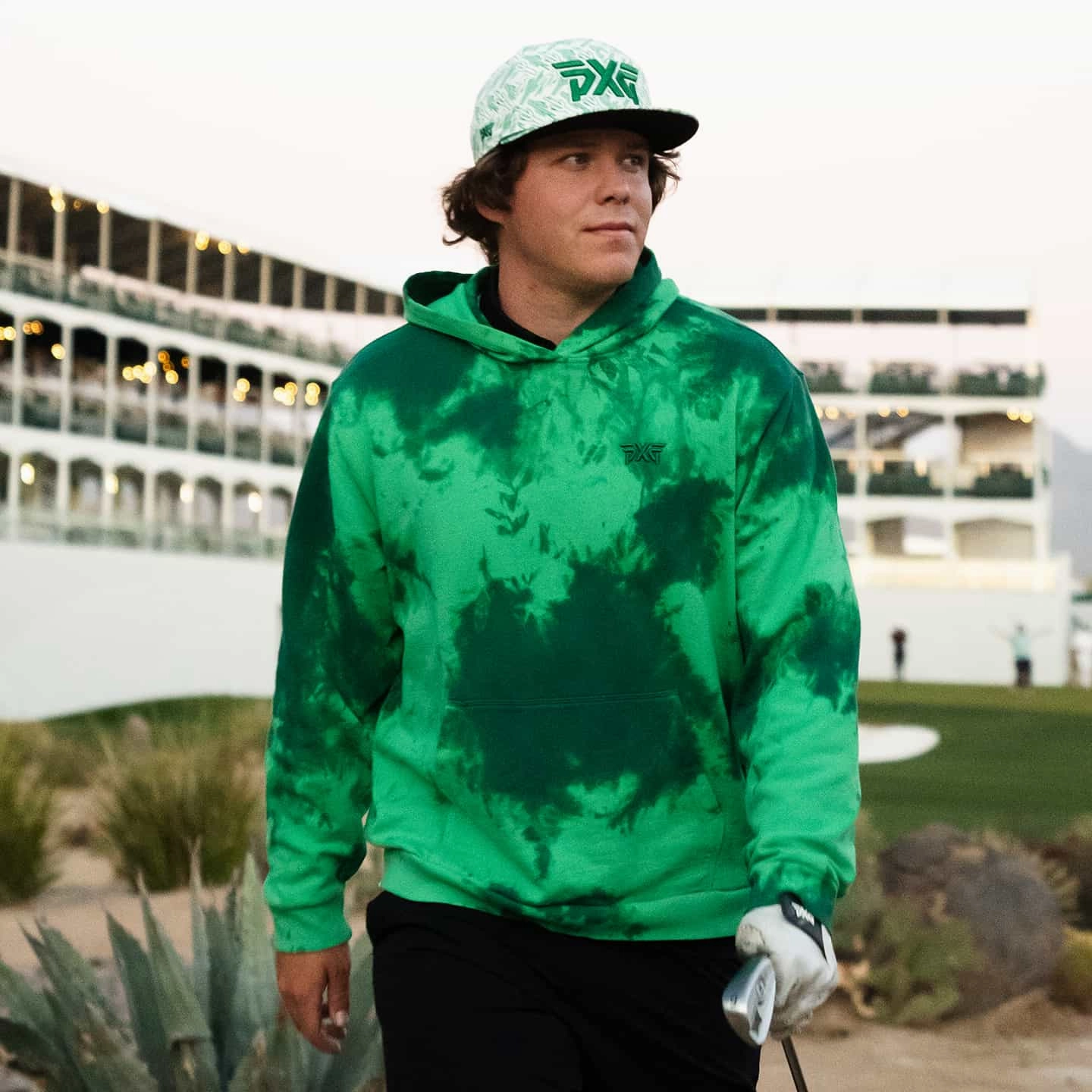 Layered Wind Barrier Soft Fleece Lining Unisex Tie-Dye Home Course Hoodie