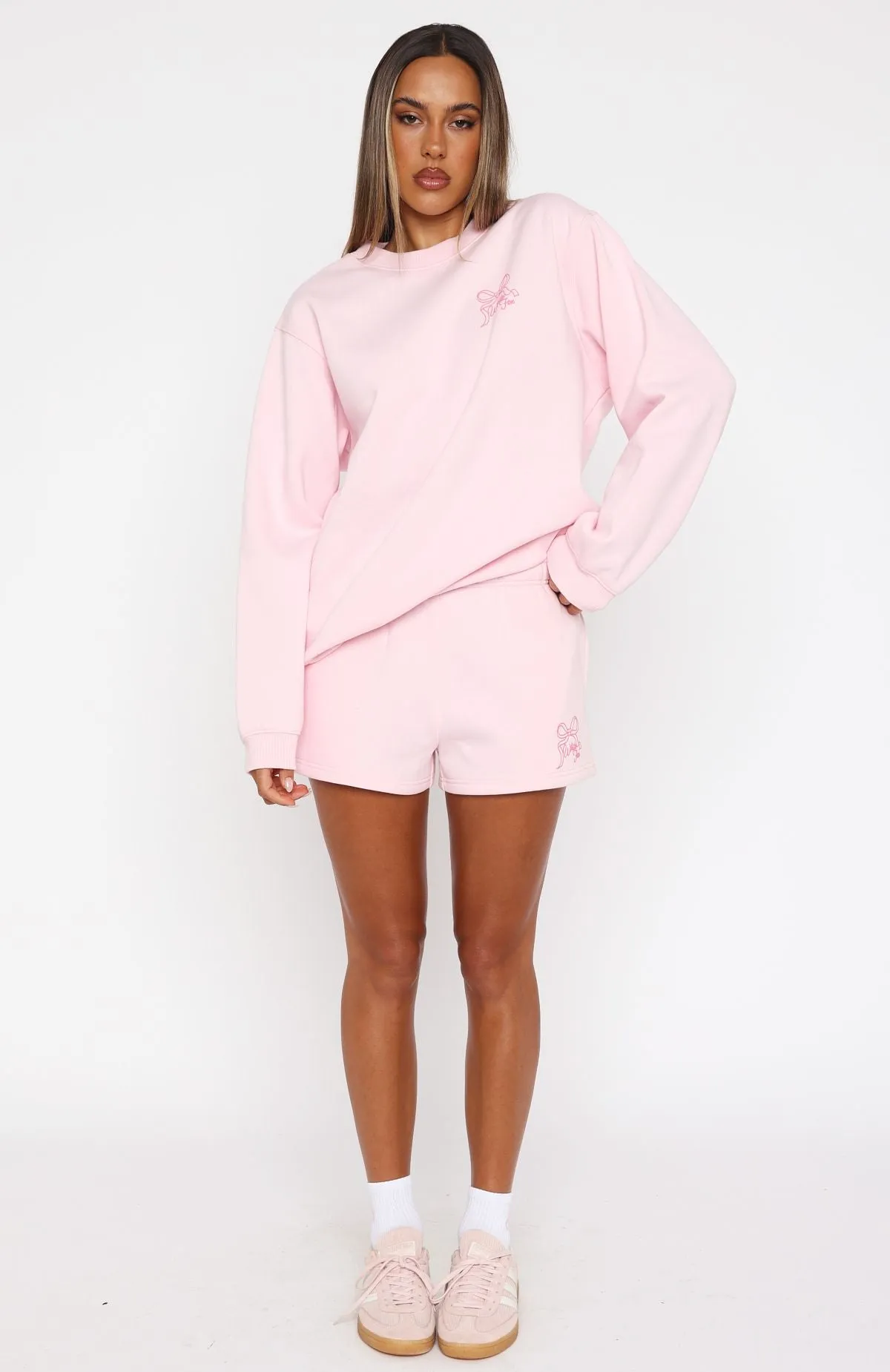 Cozy Comfort City Ready Love You Forever Lounge Shorts Pink