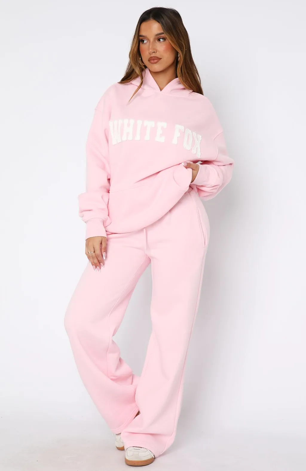 Shout It Out Wide Leg Sweatpants Pink Ultra Fine Gauge
