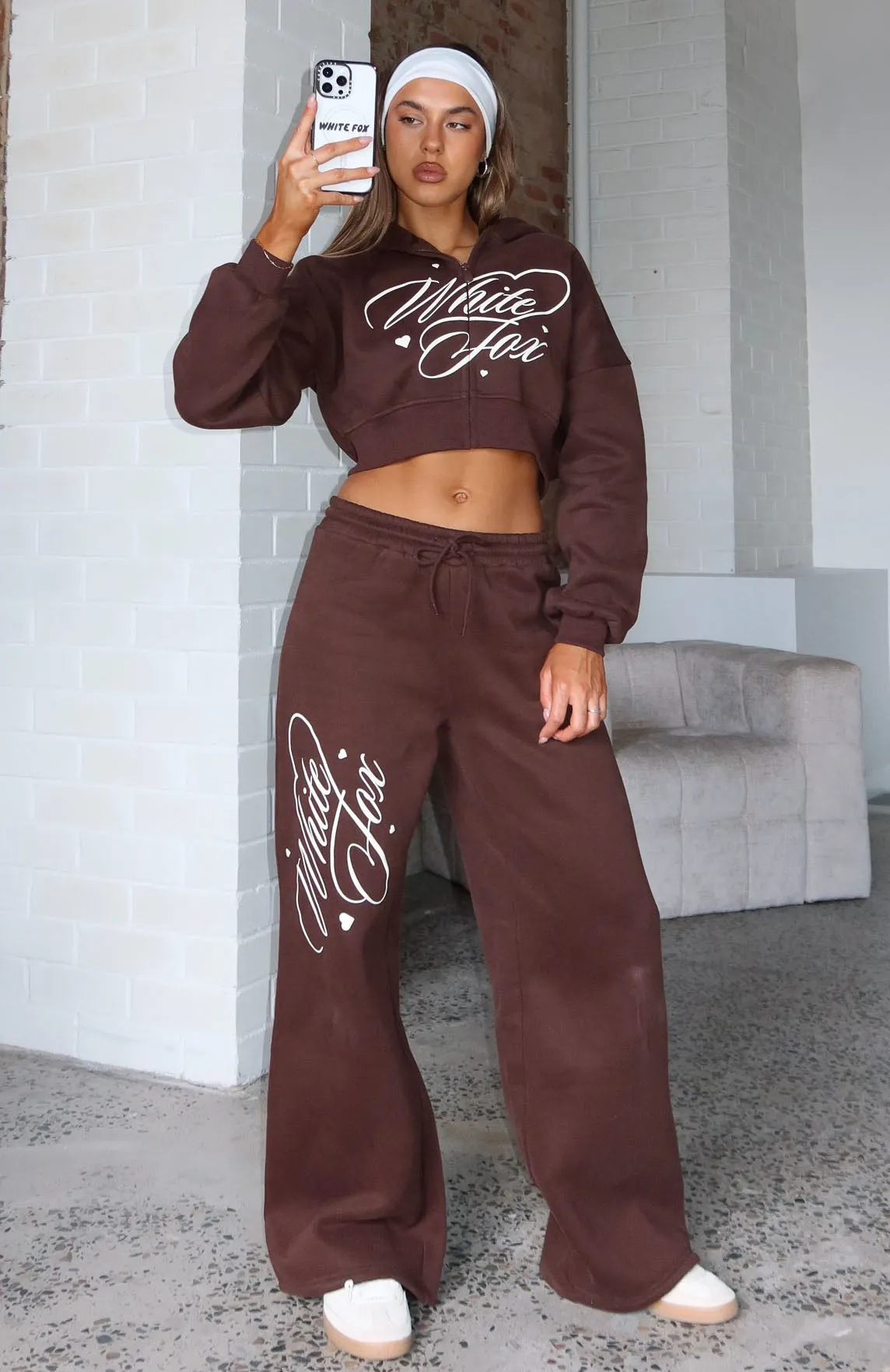 Love You Regardless Wide Leg Sweatpants Chocolate Urban Fashion