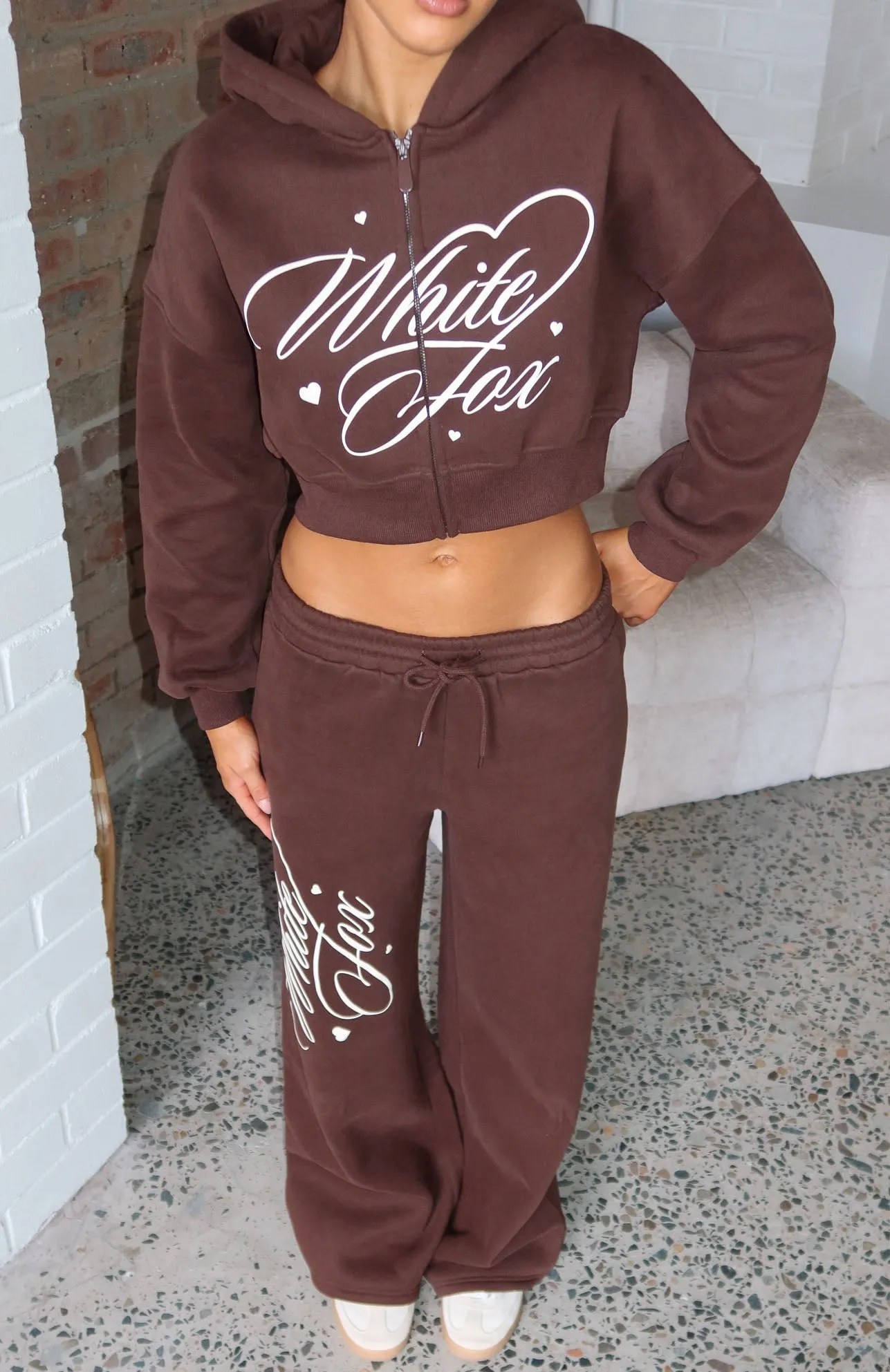 Love You Regardless Wide Leg Sweatpants Chocolate Versatile Piece