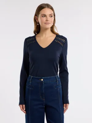 Julianna Top Taped Neckline SoftFeel Fabric