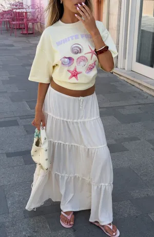 RaglanSleeve Washed Ashore Oversized Tee Lemon