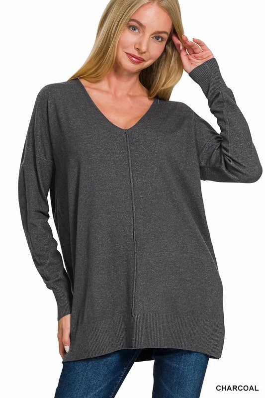 Venelope Viscose Front Seam Sweater S-XL High Thread Count Cotton