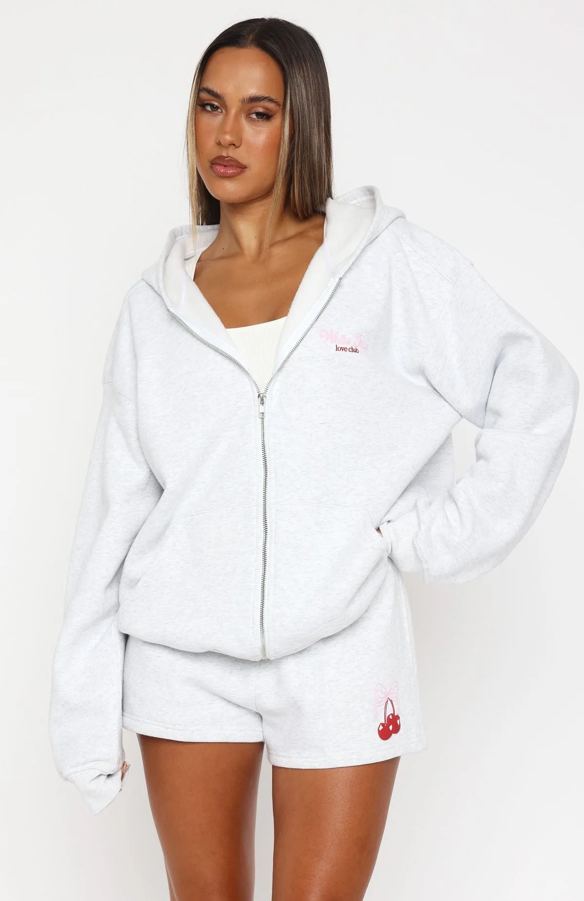 Fell So Hard Lounge Shorts Grey Marle Layered Cuff