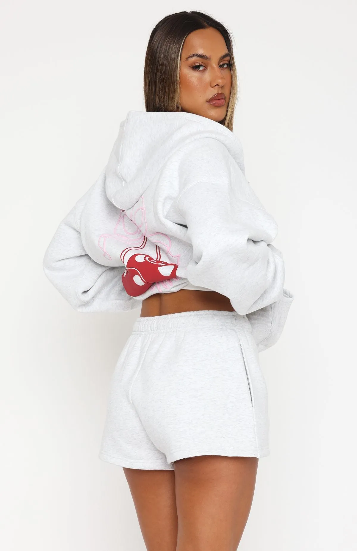 Low Impact Dye Sleek Texture Fell So Hard Lounge Shorts Grey Marle