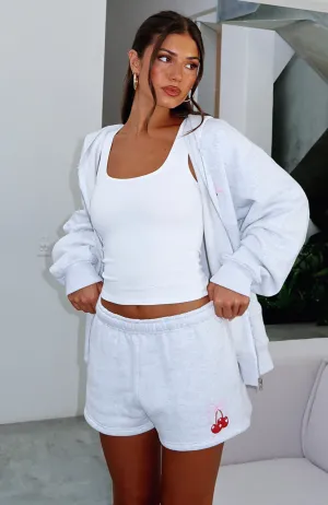 Moisture Management System Light Reflective Trims Fell So Hard Lounge Shorts Grey Marle