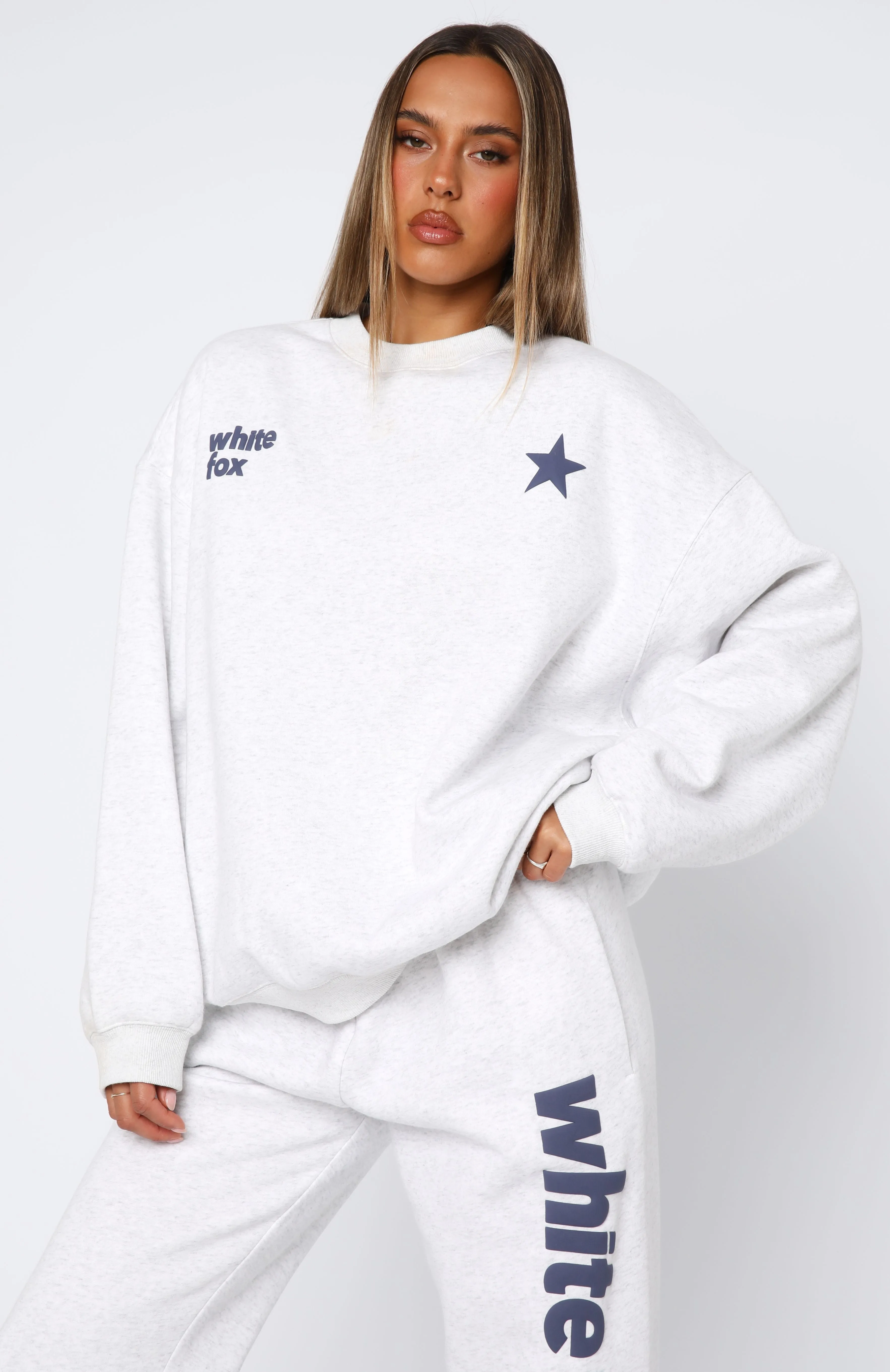 From The Archives Freya Oversized Sweater Grey Marle MoistureWicking Technology Soft Piece