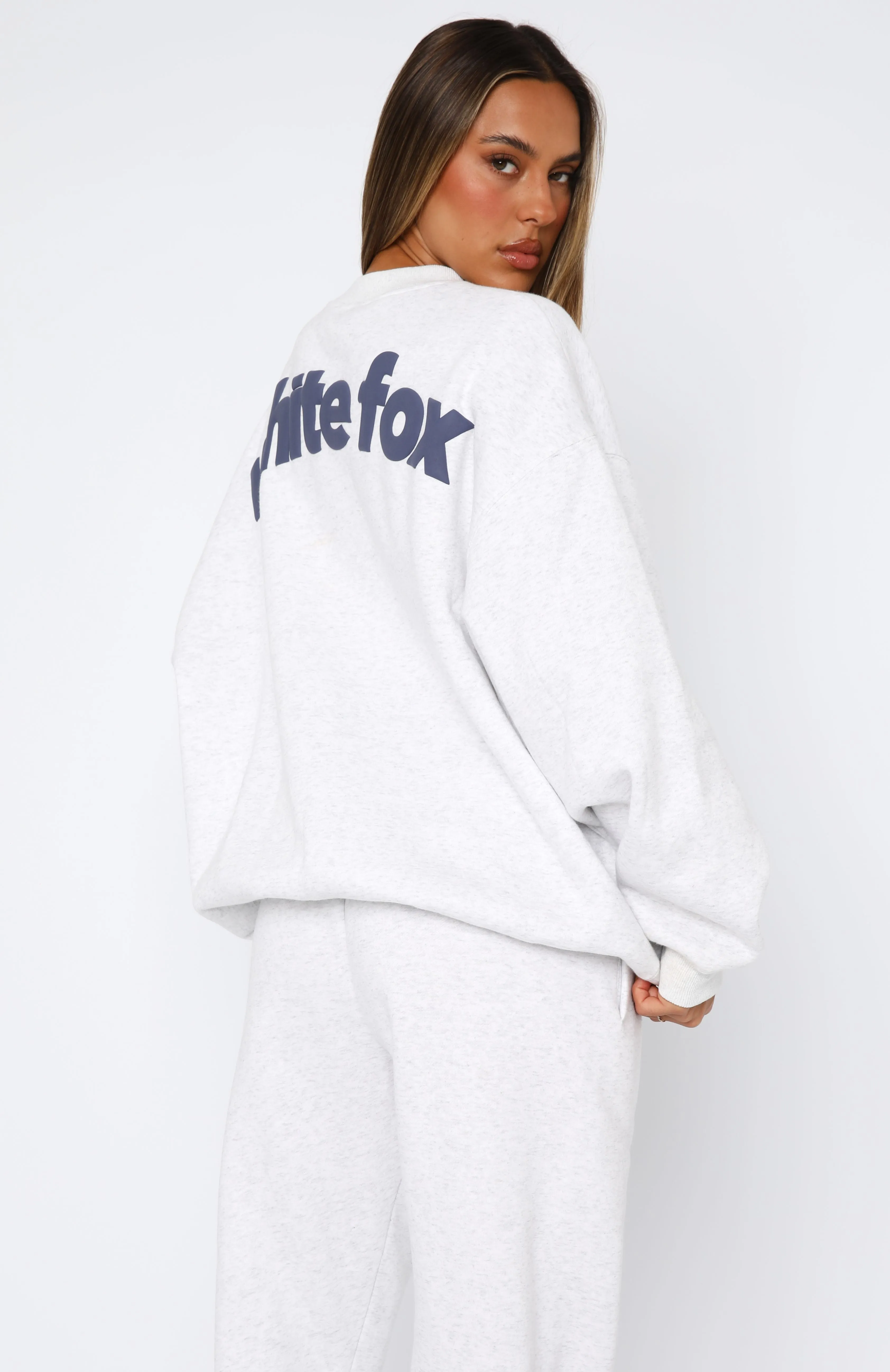 Recycled Polyester Yarn From The Archives Freya Oversized Sweater Grey Marle