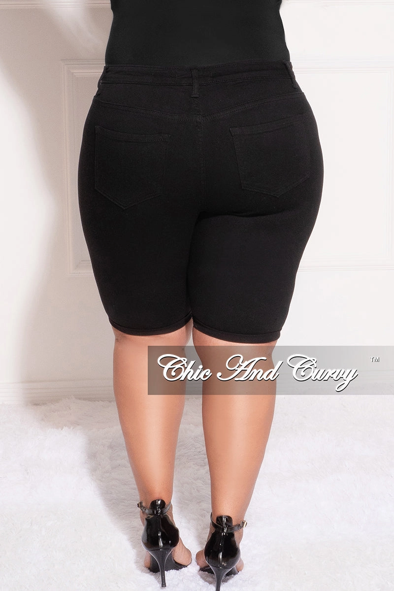 Sport Friendly Weekend Comfort Final Sale Plus Size Bermuda Shorts in Black