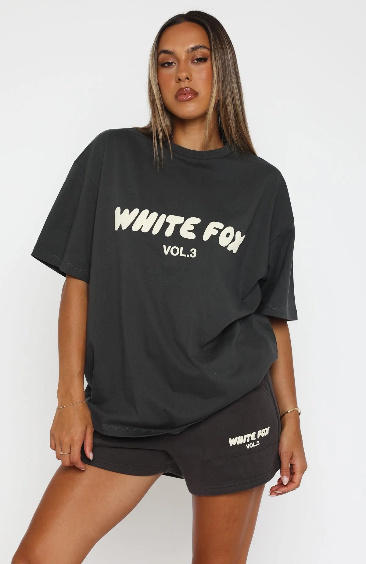 Elastic hem Offstage Oversized Tee Shadow