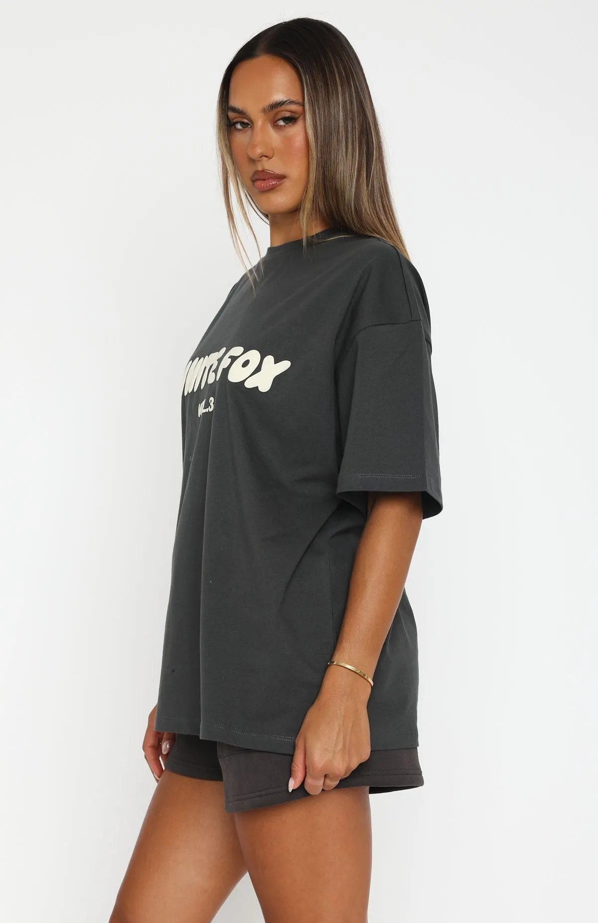 Offstage Oversized Tee Shadow ribbed texture