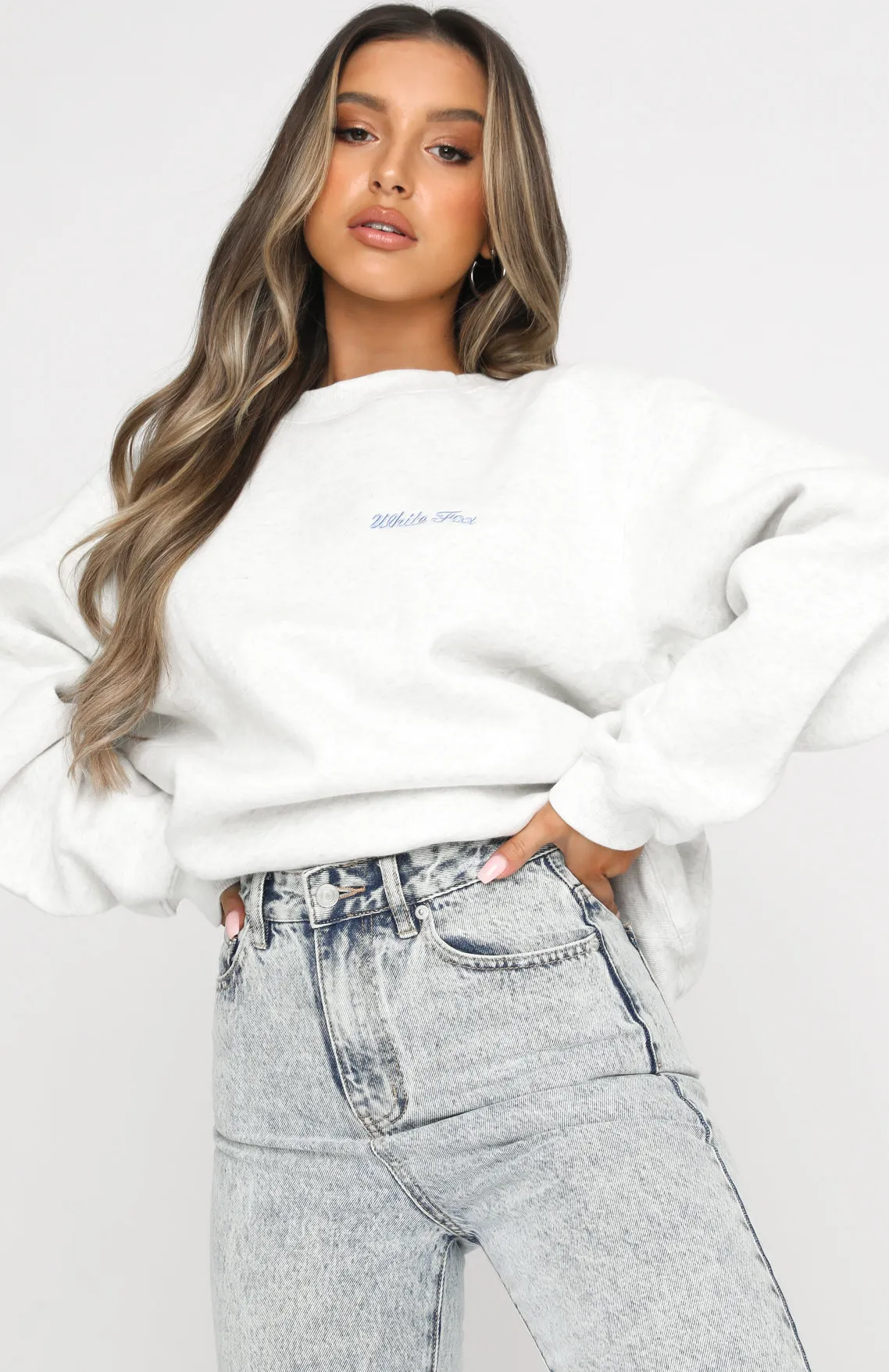 Steal Your Heart Oversized Sweater Grey Marle Relax time