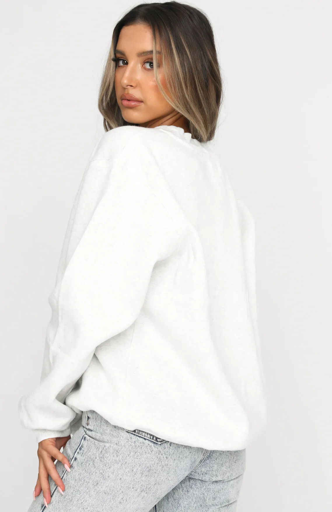 Go-To Fit Steal Your Heart Oversized Sweater Grey Marle
