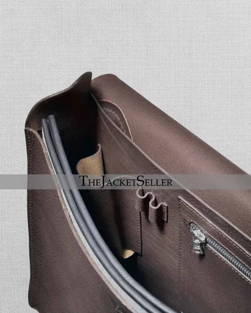 Notebook Briefcase Cowhide Leather