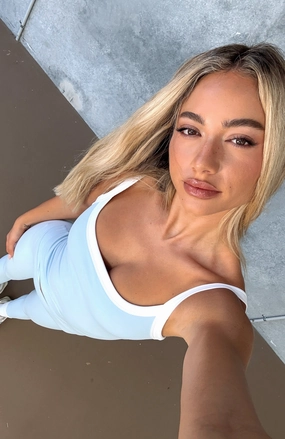 Now's The Time Crop Baby Blue/White Slim Silhouette AntiOdor