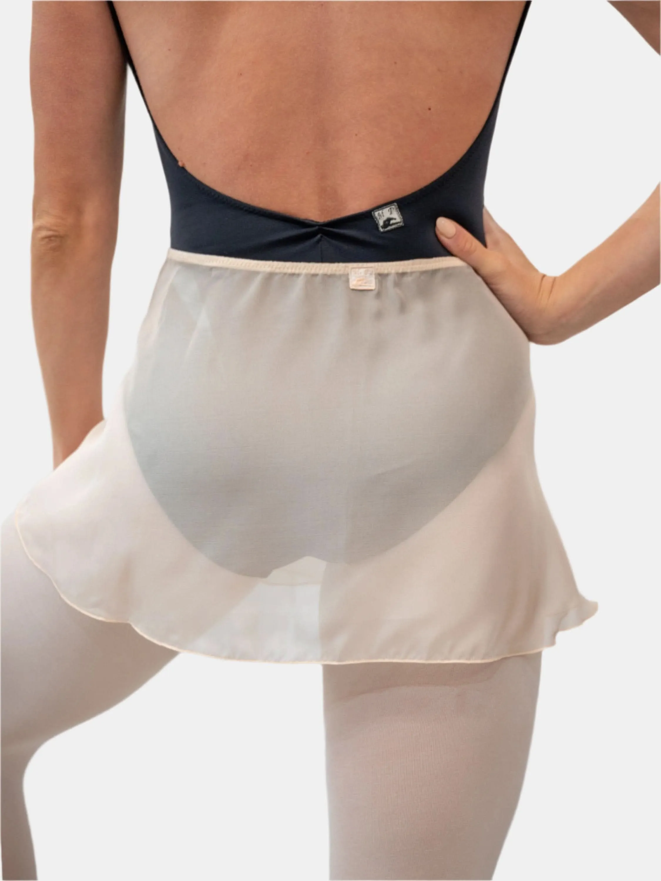Nude Chiffon Wrap Short Dance Skirt MP301