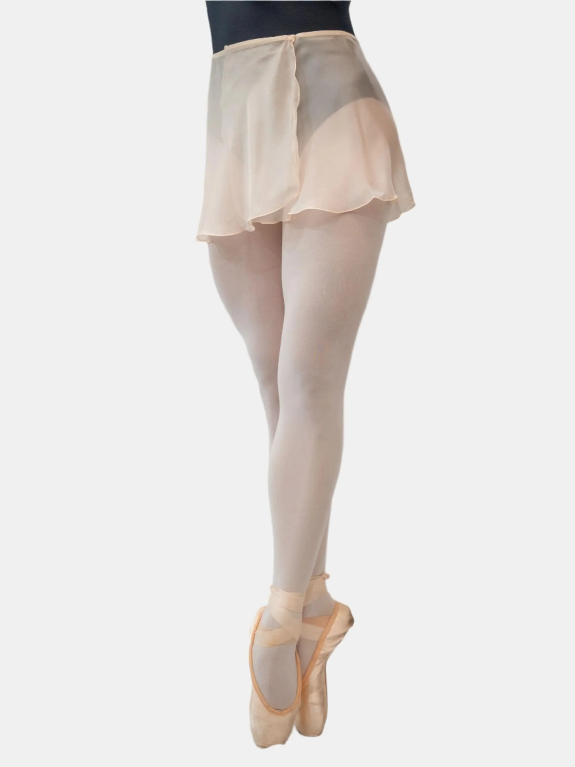 Nude Chiffon Wrap Short Dance Skirt MP301