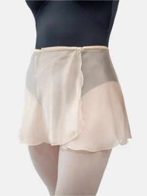Nude Chiffon Wrap Short Dance Skirt MP301