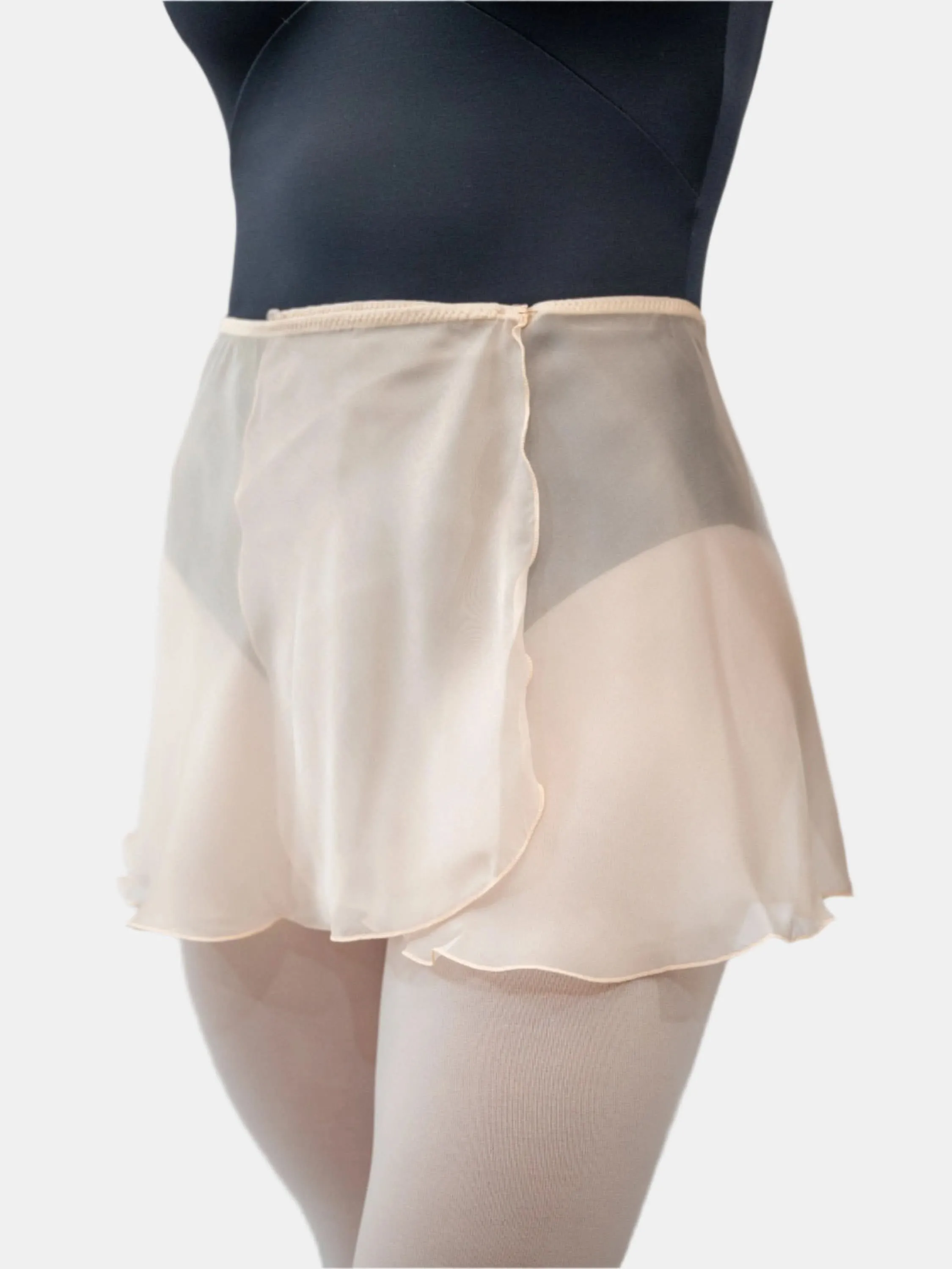 Nude Chiffon Wrap Short Dance Skirt MP301