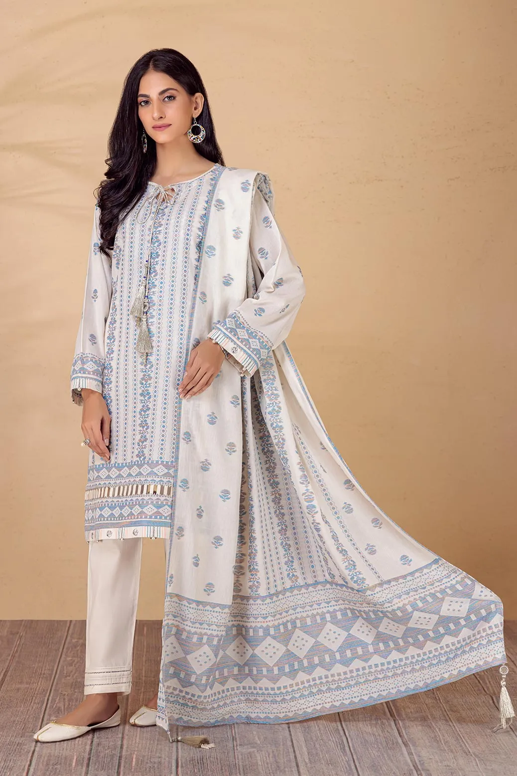 O-WHITE-JACQUARD-3 PIECE (AV2N223P01)