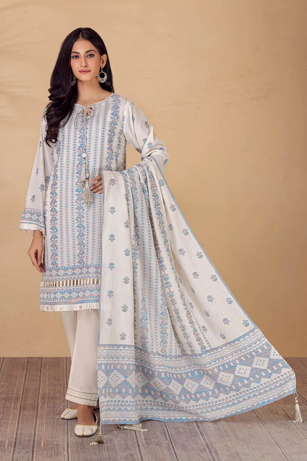 O-WHITE-JACQUARD-3 PIECE (AV2N223P01)