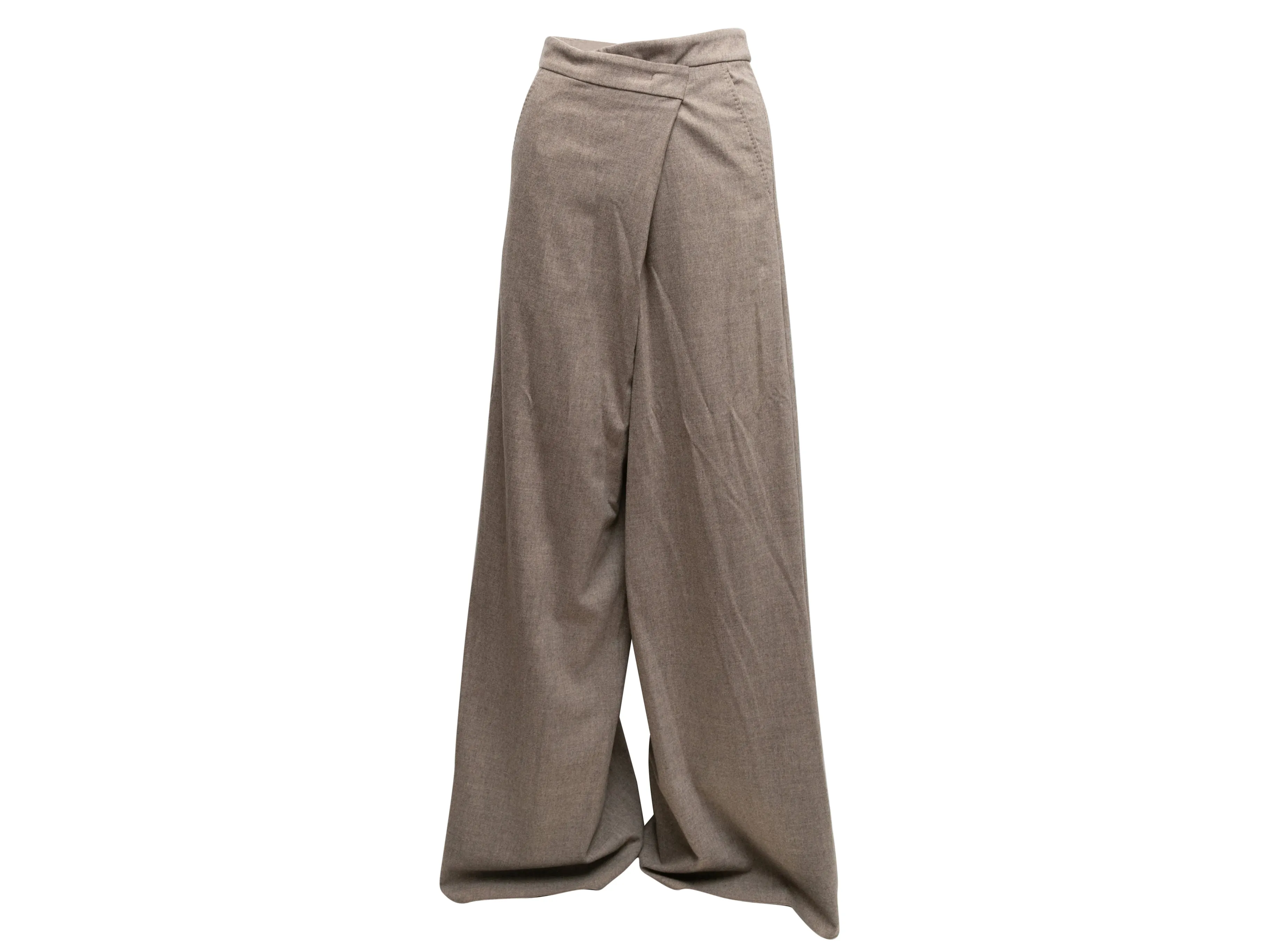 Oatmeal Max Mara Double-Breasted Wool & Cashmere-Blend Pantsuit Size US 2