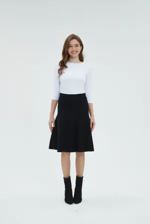 Shirred Back AMAZING MM SKIRT - YEAR ROUND BLACK