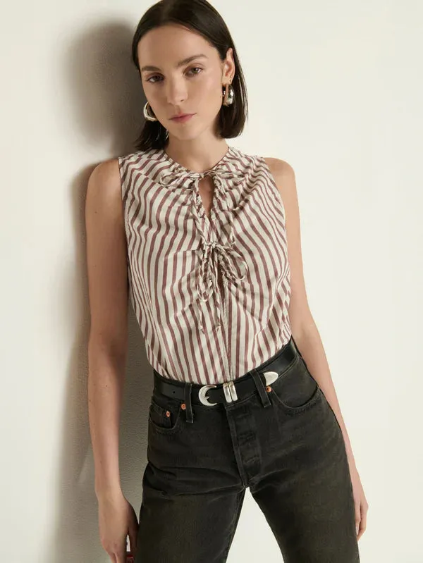 ZipClosure ReflectiveTrim Mimmi Keyhole Top