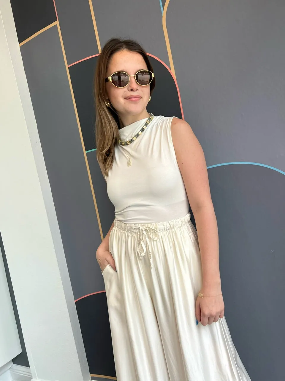 Ruby High Neck Bodysuit Summer Blouse