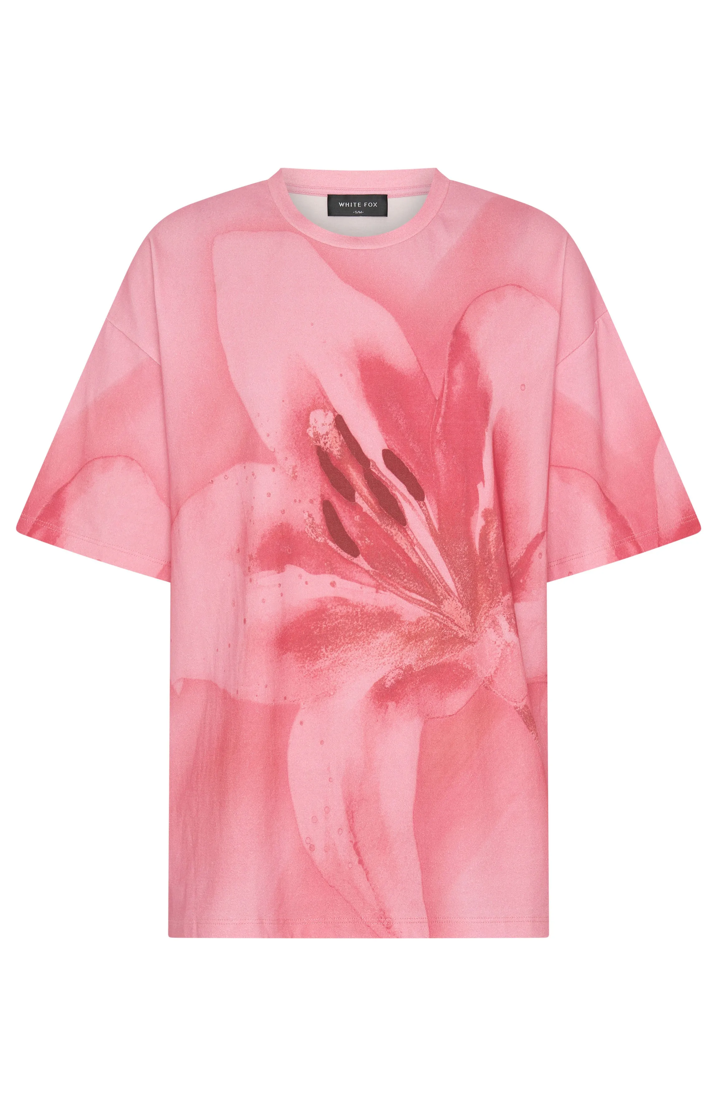 Most Loved Oversized Tee Pink Flexible Neckline Convertible Design
