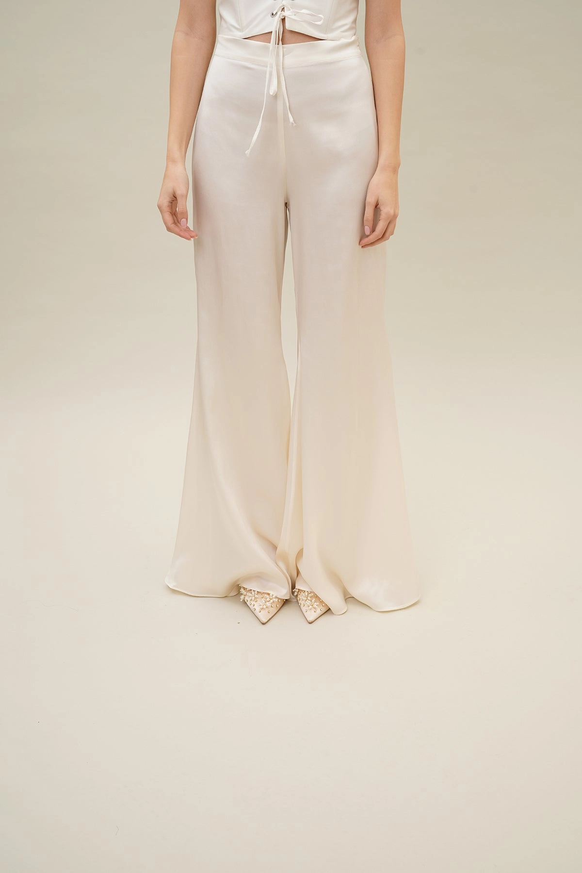 Yarn Dyed Fabric Breathable Design Tanya Pants