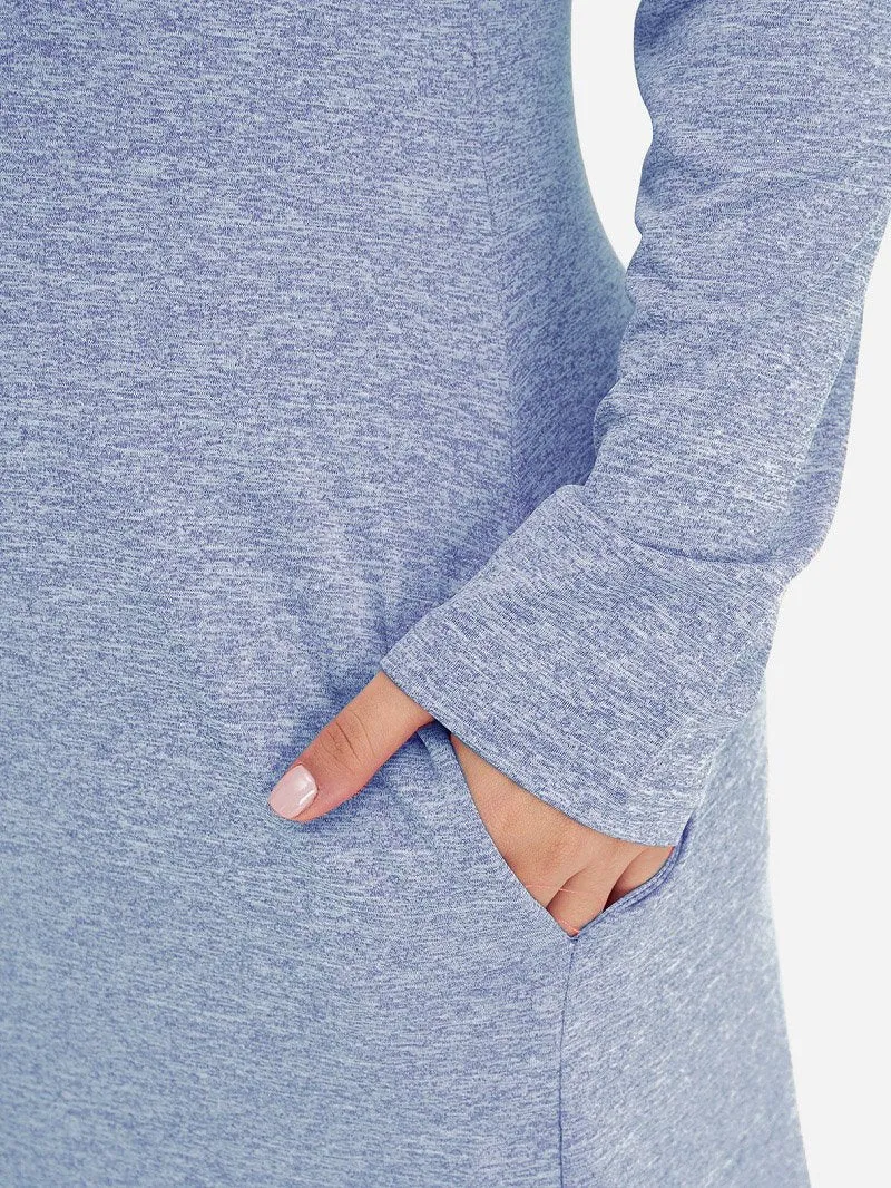 OEM ODM Round Neck Plain Long Sleeve Plus Size Dress