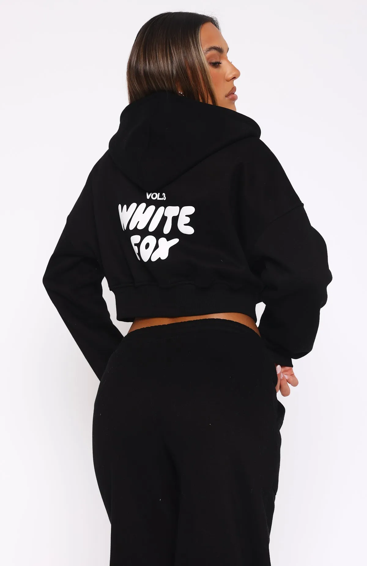 Offstage Cropped Zip Hoodie Monochrome Quick drying material