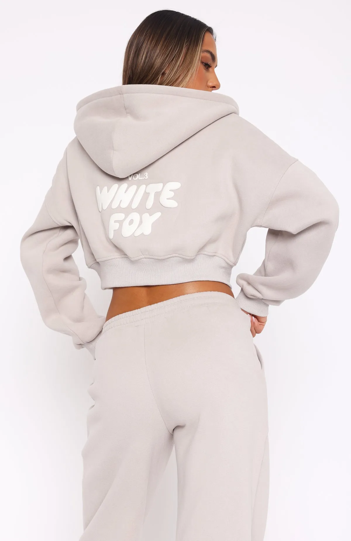Brushed Inner Layer Offstage Cropped Zip Hoodie Moon