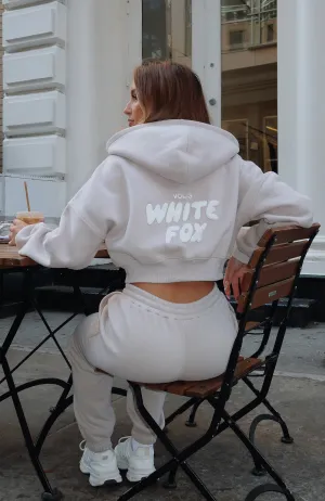 Layer Option Offstage Cropped Zip Hoodie Moon