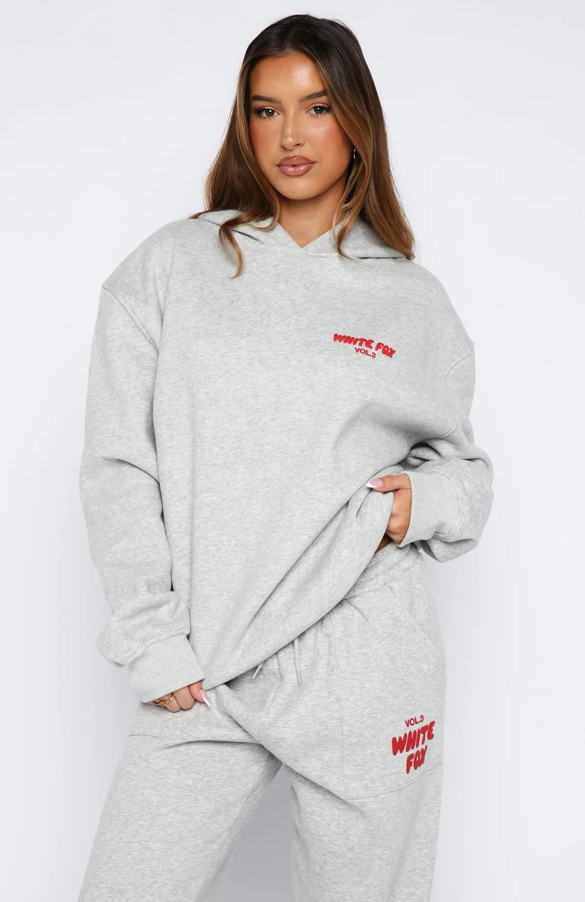Tubular Knit Method Flatlock Seam Construction Offstage Hoodie Alloy Grey