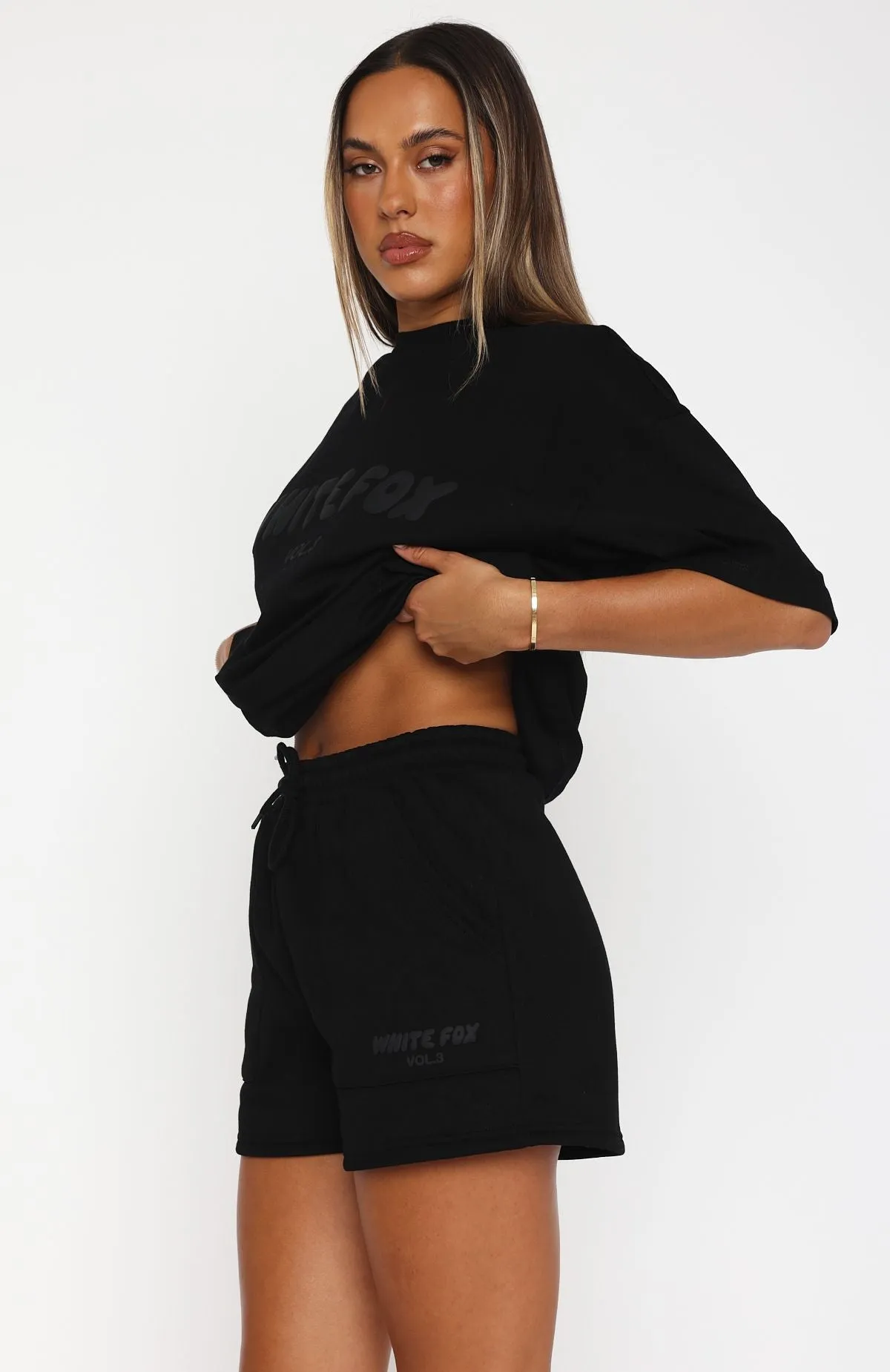 Contrast Trim Accent Classic Appeal Offstage Lounge Shorts Onyx