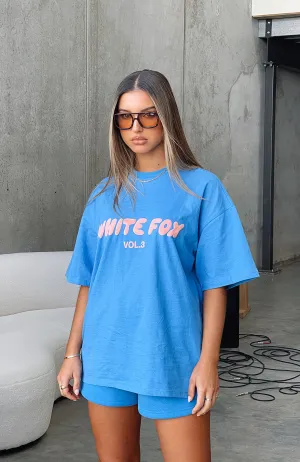 Offstage Oversized Tee Azure Smooth Seam