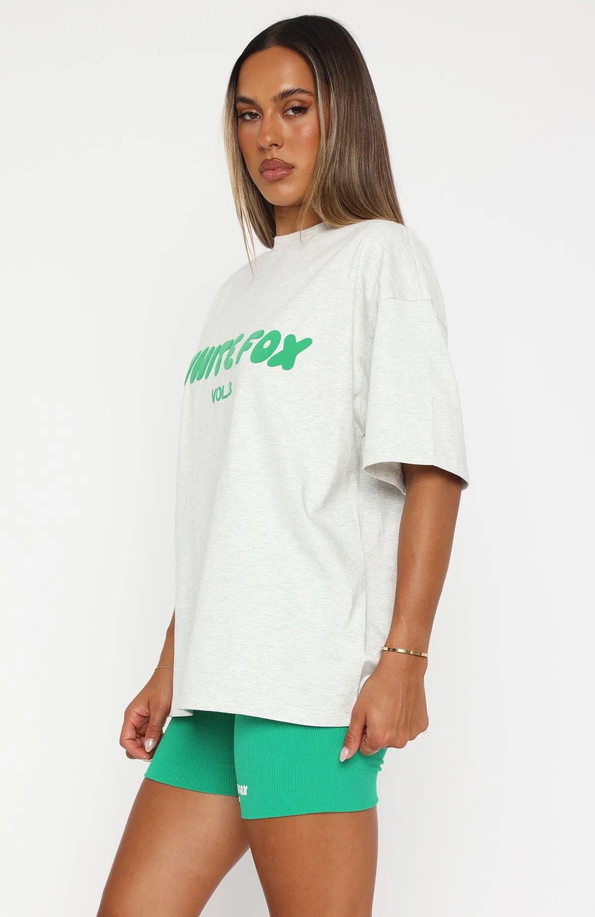 Offstage Oversized Tee Glacier Grey Lightweight texture