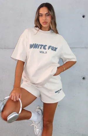 MultiPly Yarn Construction Functional Piece Offstage Oversized Tee Pebble