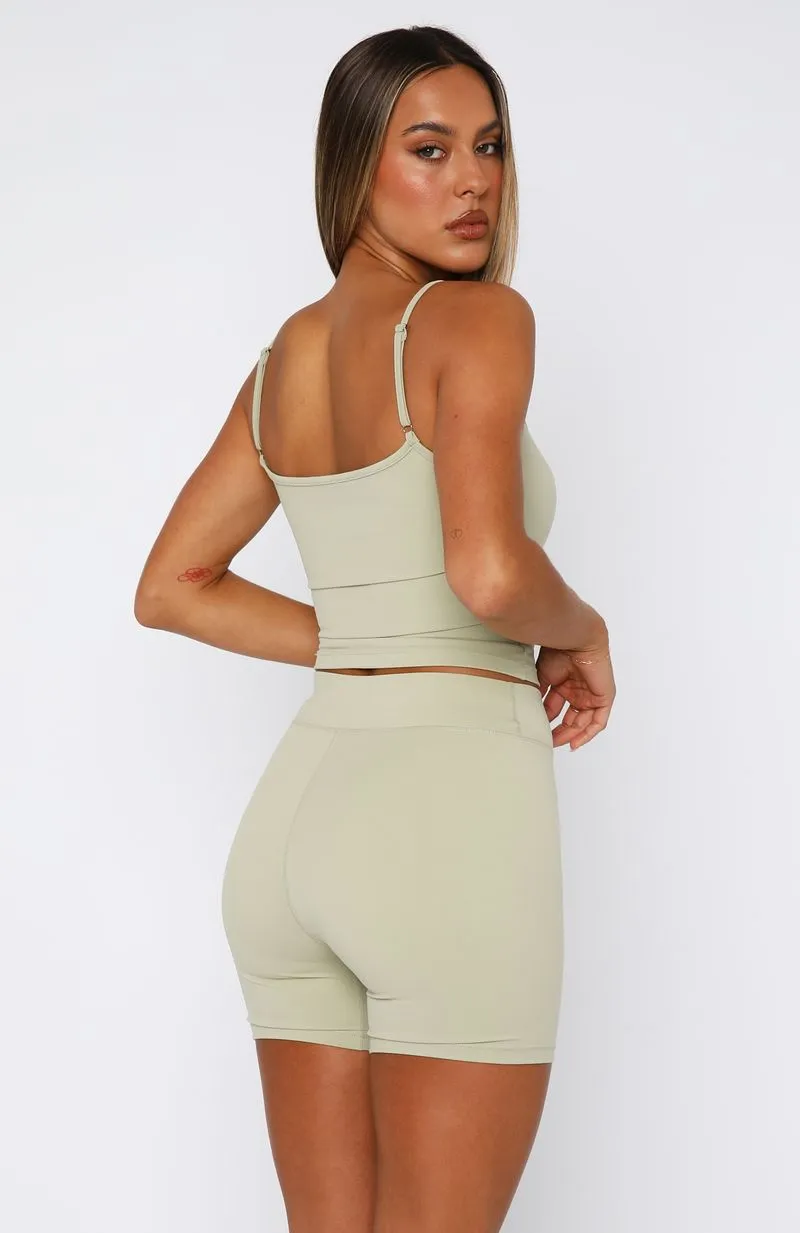 Offstage Singlet Moss Anti Pill Finish simple design