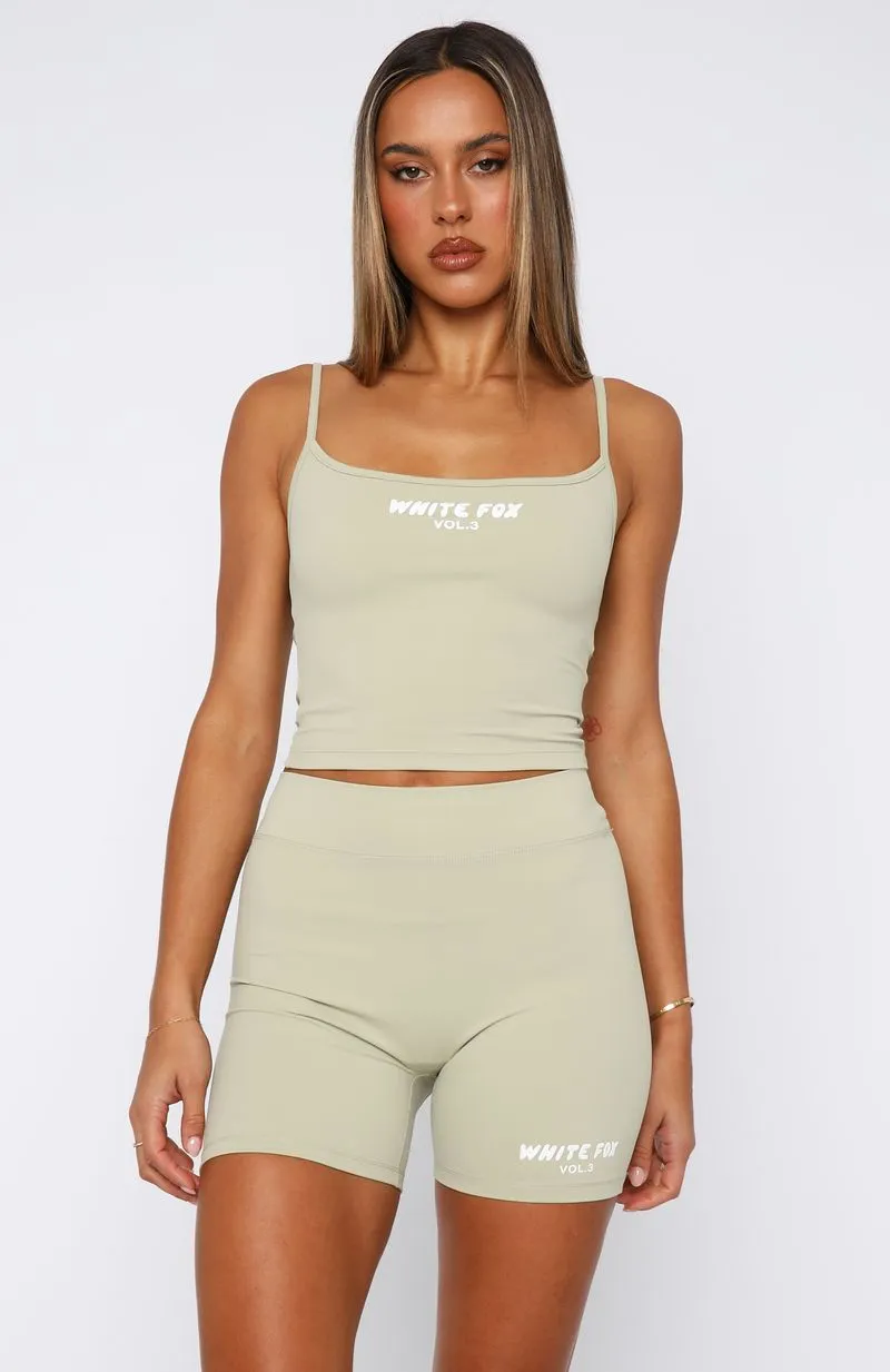 Double Layered Hem Reinforcement Moisture Management Fabric Offstage Singlet Moss