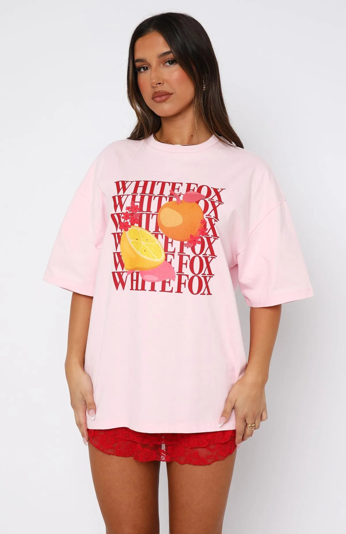 Oh So Sweet Oversized Tee Pink Snag Resistant Surface