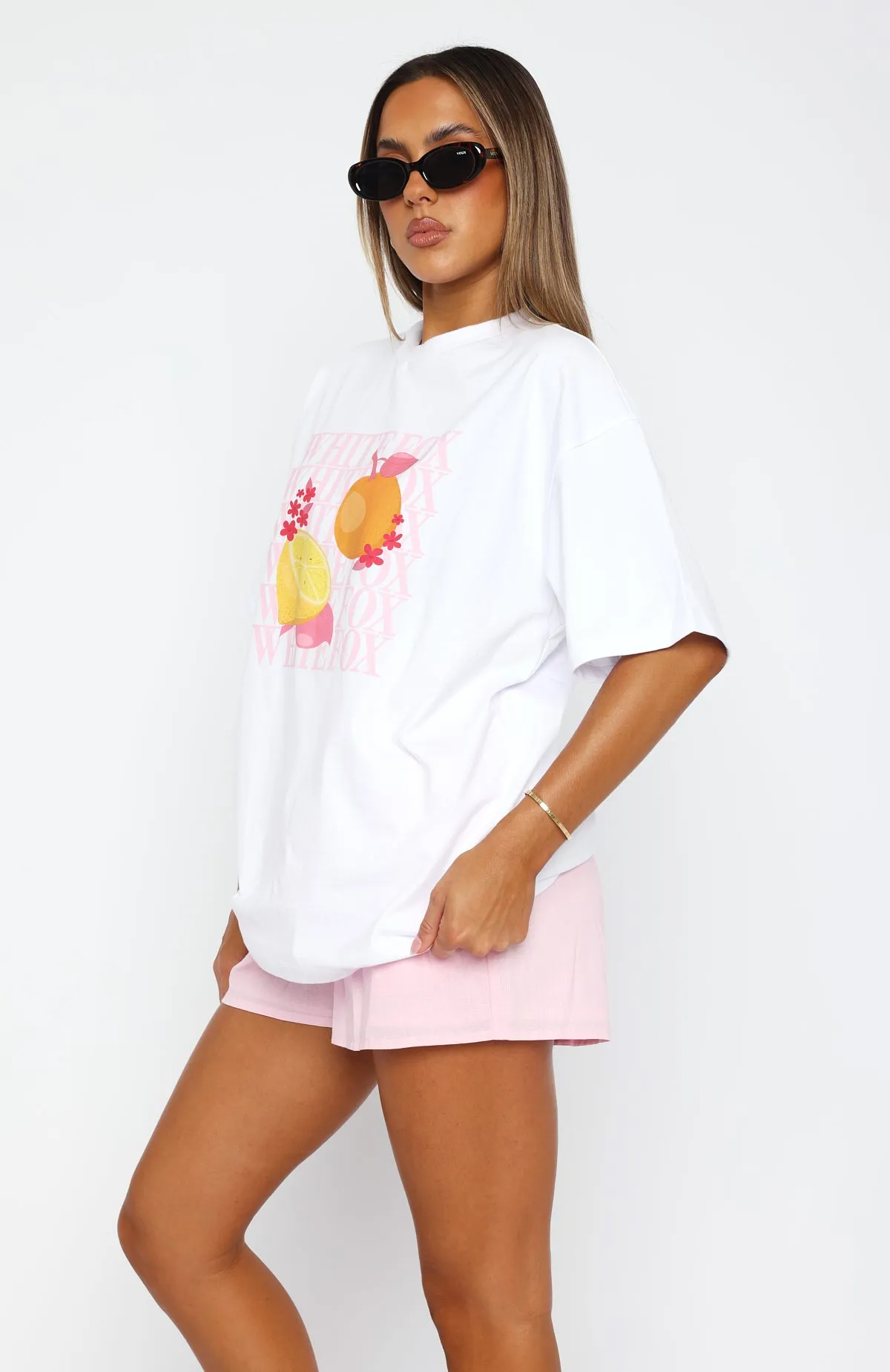 Modular Pocket Layout Oh So Sweet Oversized Tee White