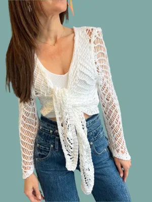 Olly Open Knit Top Comfortable Look SoftLining