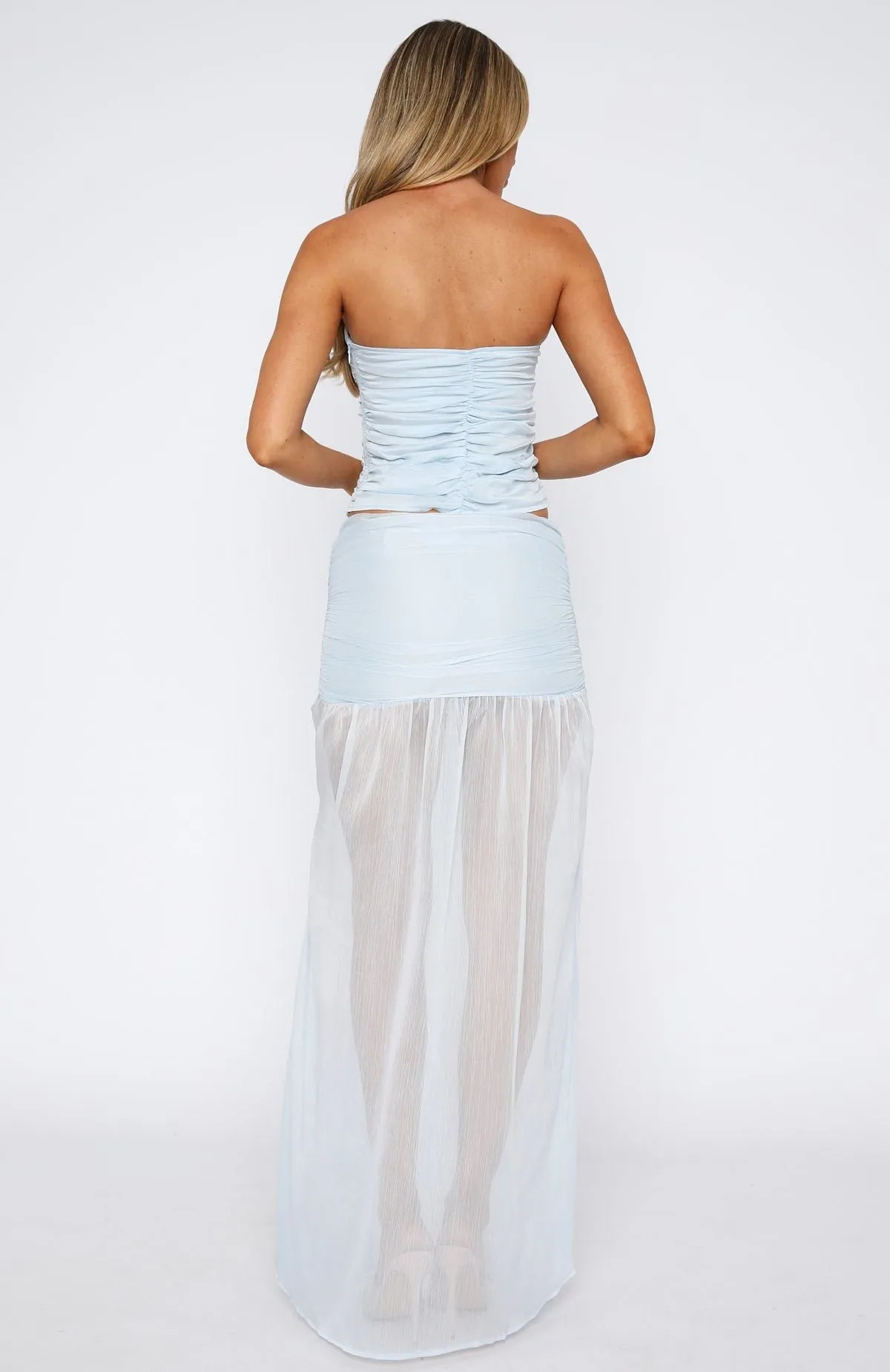 Fresh Energy Breathable On Stage Maxi Skirt Sky